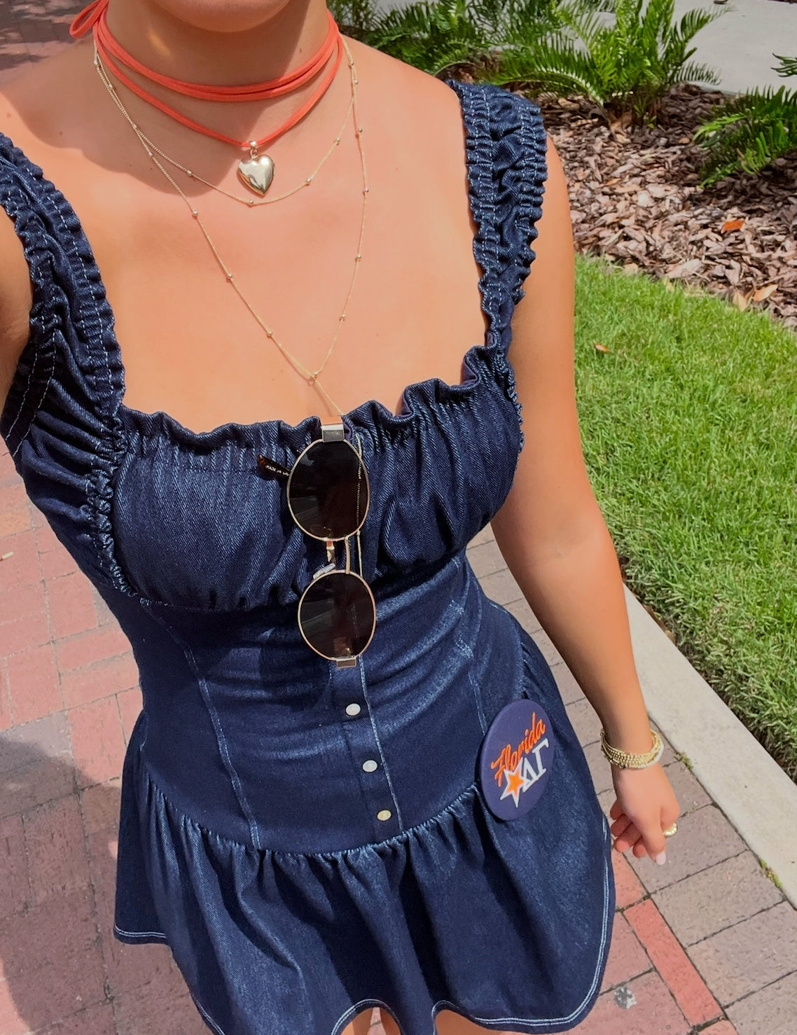 The Orange Heart Necklace